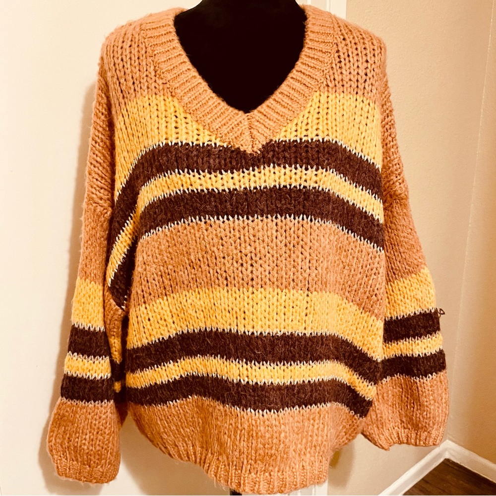 Oversized David$Dani large multi-colored sweatshirt